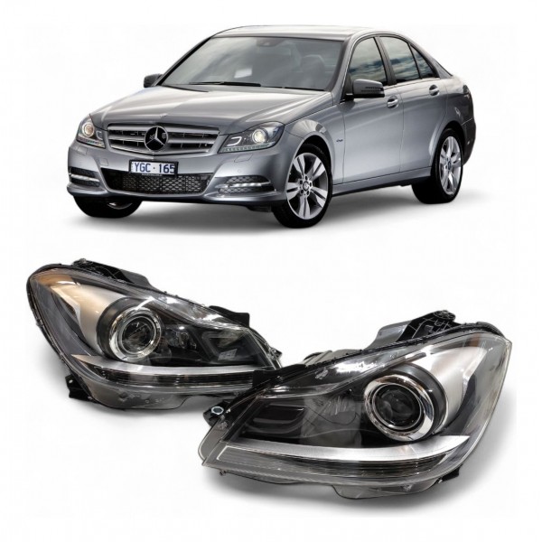 Par Farol Mercedes C180 C200 C250  2011 A 2014 Led Xenon