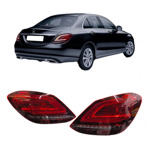 Par Lanterna Mercedes C180 C200 C250 C300 2019 2020 2021 Led