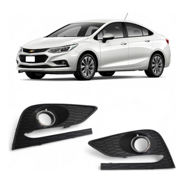 Par Grade Farol Milha Auxiliar Cruze Sedan 2017 2018 2019