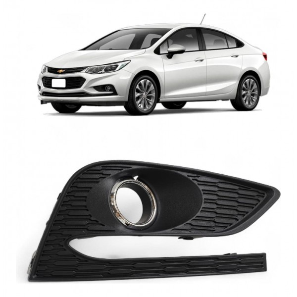 Grade Farol Milha Auxiliar Cruze Sedan 2017 A 2019 Cromado