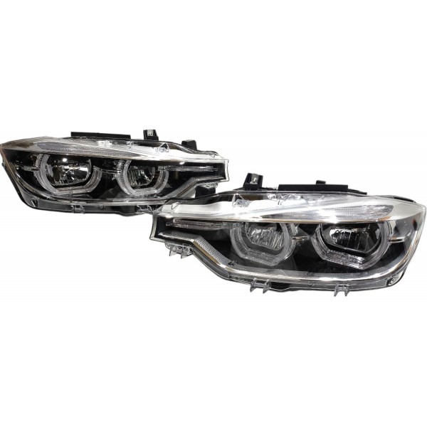 Par Farol Bmw 320i 328i 335i 2016 2017 2018 F30 Full Led Ambos Lados