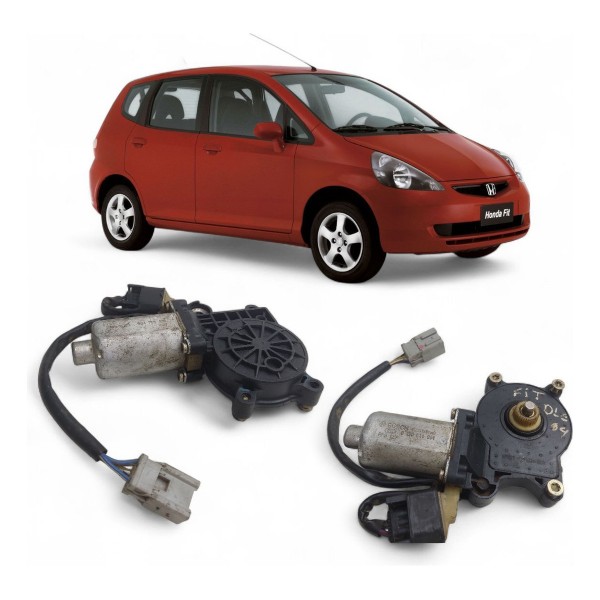 Motor Máquina Vidro Dianteira Esquerda Honda Fit 2004 A 2008