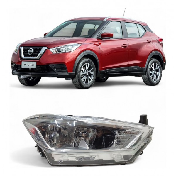 Farol Direito Nissan Kicks 2017 2018 2019 2020 Sem Led Orig