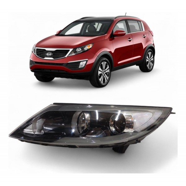Farol Esquerdo Kia Sportage 2011 2012 2013 2014 2015 Sem Led