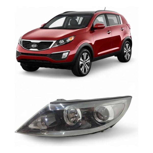 Farol Esquerdo Kia Sportage 2011 2012 2013 2014 2015 Sem Led
