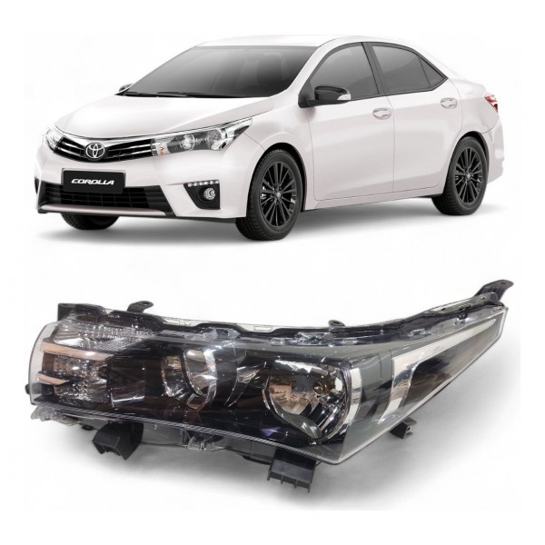 Farol Esquerdo Toyota Corolla 2015 2016 2017 Sem Led Orig