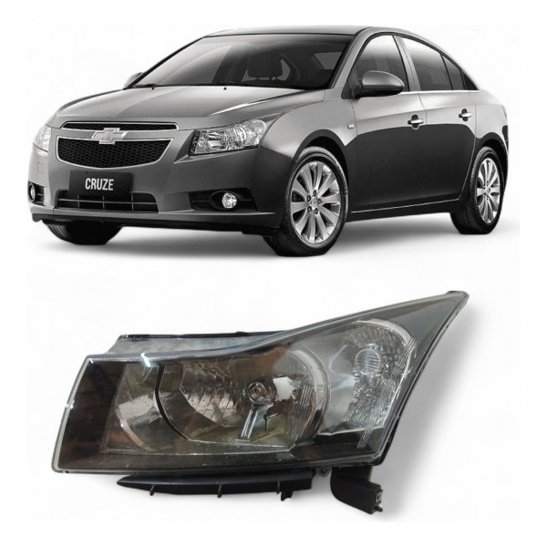 Farol Esquerdo Gm Cruze 2011 2012 2013 A 2016 Máscara Negra