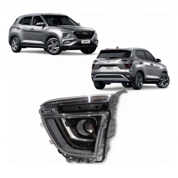 Farol Esquerdo Hyundai Creta 2022 A 2024 Full Led Original