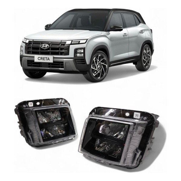 Par Farol Inferior Hyundai Creta 2025 2026 Full Led Original