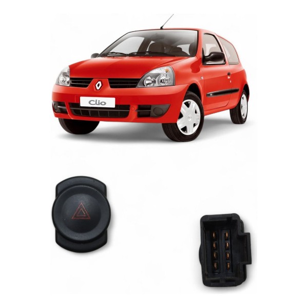 Botão Pisca Alerta Renault Clio 2008 2009 2010 2011 A 2014