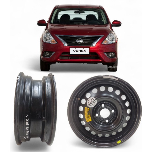 Roda Ferro Aro 15 Nissan Versa 4 Furos 15x5½j Original