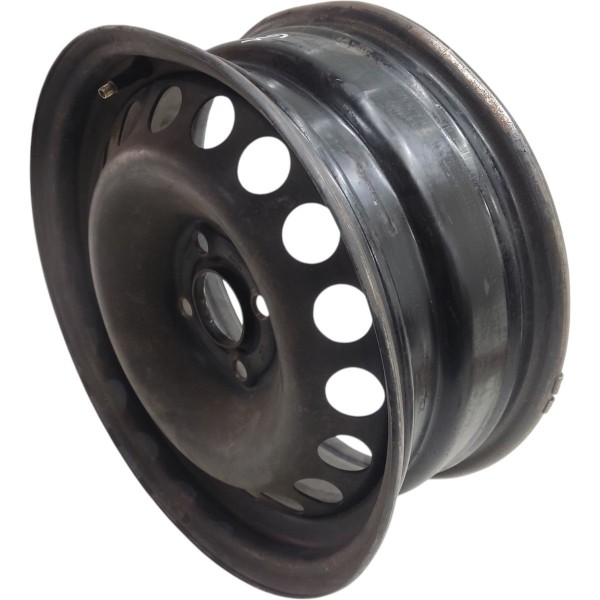 Roda Ferro Aro 15 Gm 15x6jh2 Com Leve Amassado 4 Furos Preto