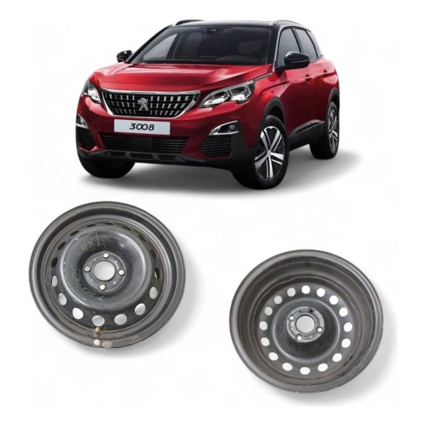 Roda Ferro Aro 16 Peugeot 3008 6.5jx16 4 Furos Original