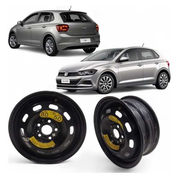 Roda Ferro Aro 14 Vw Polo Virtus Fox 2018 A 2022 5 Furos