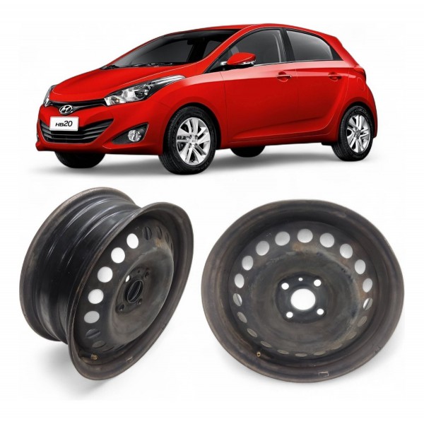 Roda Ferro Aro 15 Hyundai Hb20 2012 A 2019 4 Furos 15h2x5½j