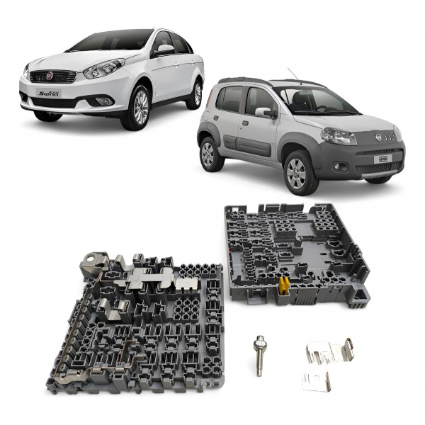 Caixa Fusível Fiat Grand Siena Uno Fiorino Strada 51900299