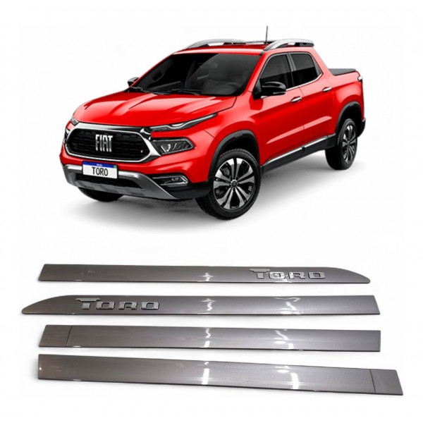 Kit Friso Porta Fiat Toro 2016 2017 2018 2019 A 2024 Grafite