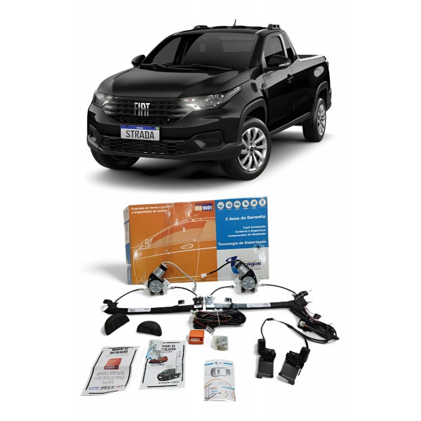 Kit Completo Máquina Vidro Paralela Strada 2 Portas 2021