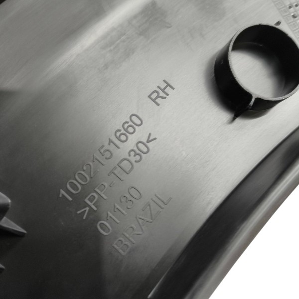 Friso Moldura Paralama Dianteiro Direito Fiat Toro 2016 2024 Preto