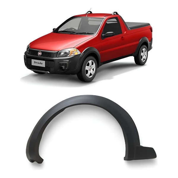 Moldura Paralama Dianteira Esquerda Fiat Strada 2014 A 2020