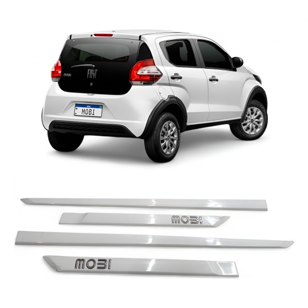 Kit Friso Porta Fiat Mobi 2017 2018 2019 2020 A 2022 Branco