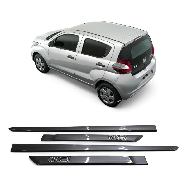 Kit Friso Porta Fiat Mobi 2017 2018 A 2022 Cinza Silverstone