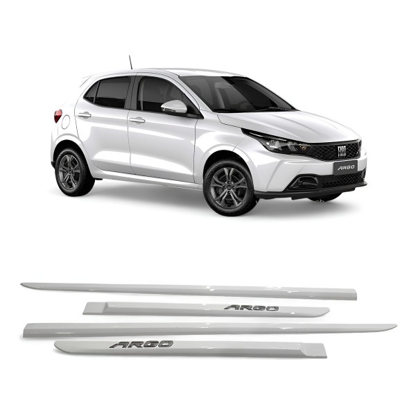 Kit Friso Porta Fiat Argo 2018 2019 A 2024 Branco Banchisa