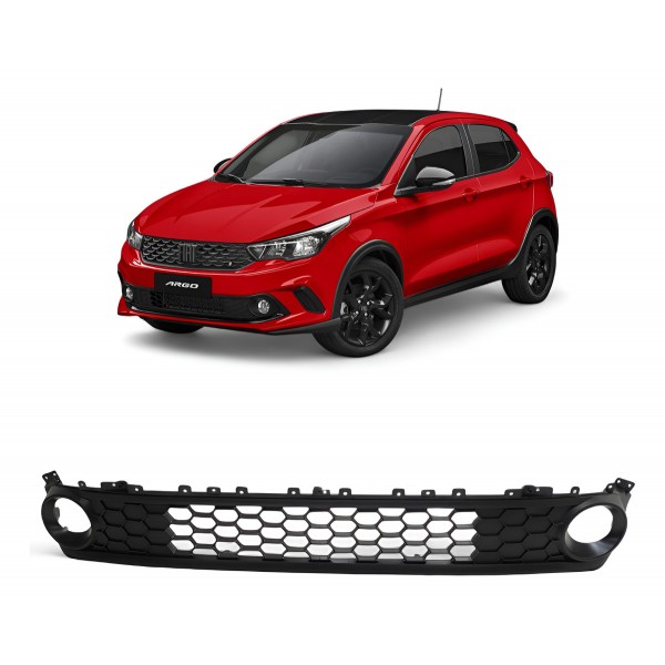 Grade Inferior Parachoque Fiat Argo 2017 A 2022 Com Detalhe