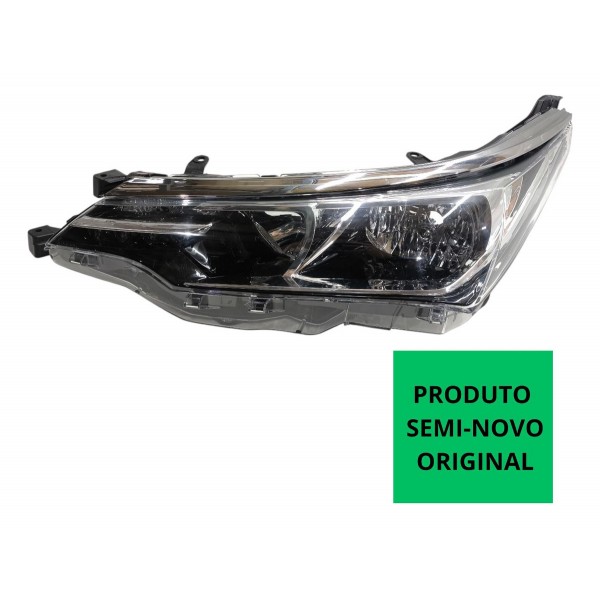 Farol Esquerdo Toyota Corolla 2018 2019 Máscara Negra Led Esquerdo/motorista