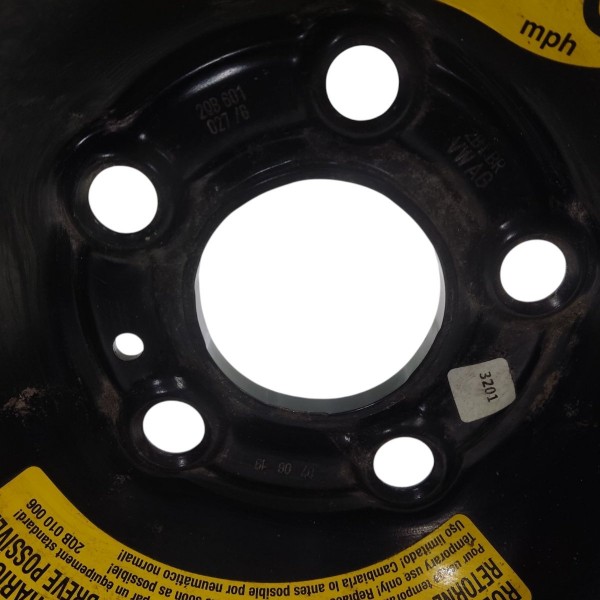 Roda Ferro Aro 14 Vw Polo Virtus Fox 2018 A 2022 5 Furos Preto