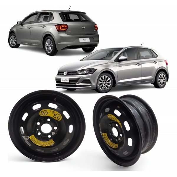 Roda Ferro Aro 14 Vw Polo Virtus Fox 2018 A 2022 5 Furos