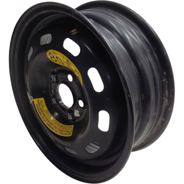 Roda Ferro Aro 14 Vw Polo Virtus Fox 2018 A 2022 5 Furos Preto