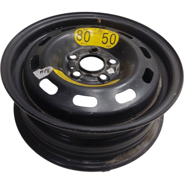 Roda Ferro Aro 14 Vw Polo Virtus Fox 2018 A 2022 5 Furos Preto