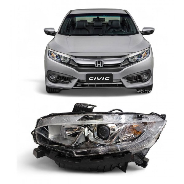 Farol Esquerdo Honda Civic G10 2017 2018 2019 2020 2021 Esquerdo/motorista