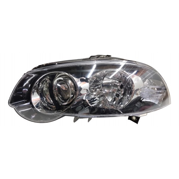 Farol Esquerdo Palio Elx Mascara Negra Aro Cromado 2013 2014