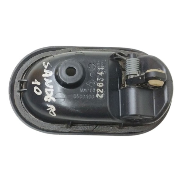 Kit 4 Maçaneta Interna Sandero Logan Duster 2009 2010 A 2014 Preto Dianteira/traseira
