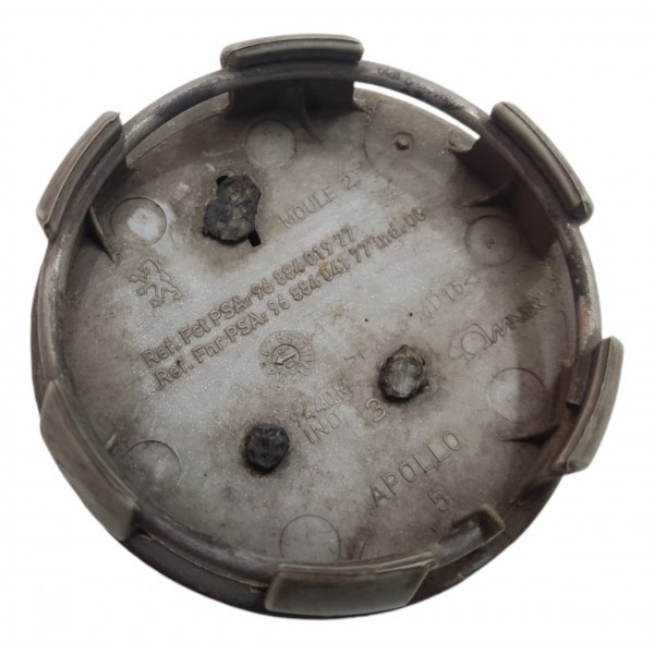 Calota Roda Central Peugeot 206 207 306 307 408 2007 2008 Cinza