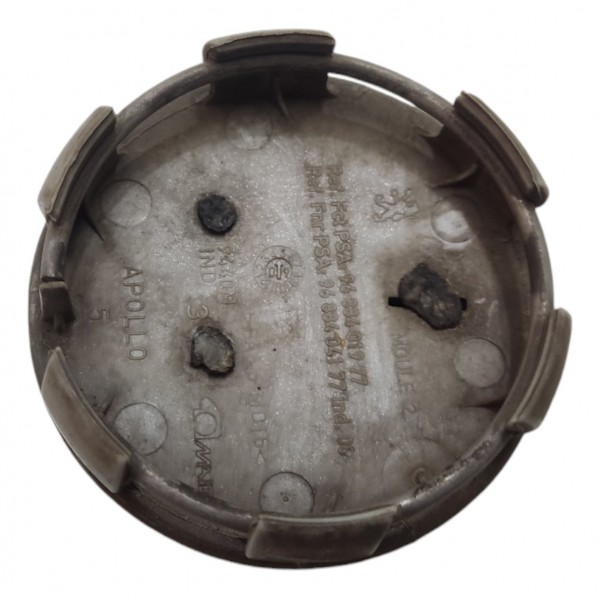 Calota Roda Central Peugeot 206 207 306 307 408 2007 2008 Cinza