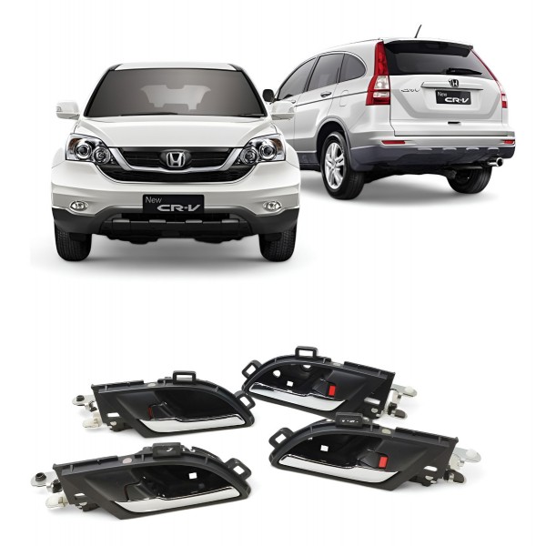Kit 4 Maçaneta Interna Honda Crv 2008 2009 2010 2011