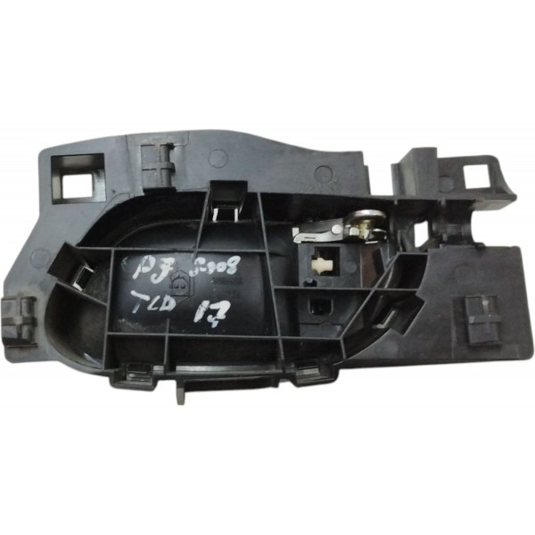 Kit 4 Maçaneta Interna Peugeot 2008 2014 2015 2016 2017 Cinza Dianteira/traseira