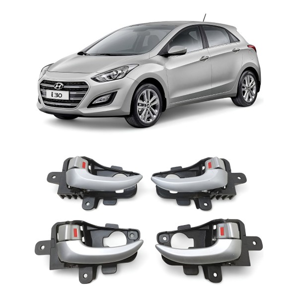 Kit 4 Maçanetas Internas Hyundai I30 2014 2015 2016 2017
