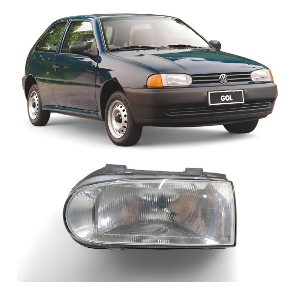 Farol Esquerdo Vw Gol Saveiro Parati G2 1995 1996 A 2000