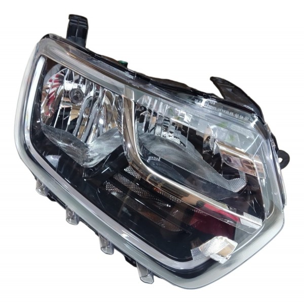 Farol Led Renault Duster 2021 2022 Original Mascara Negra Direito