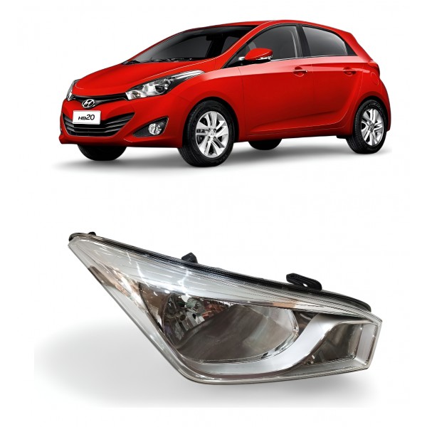 Farol Direito Hyundai Hb20 2012 2013 2014 A 2019 Cromado
