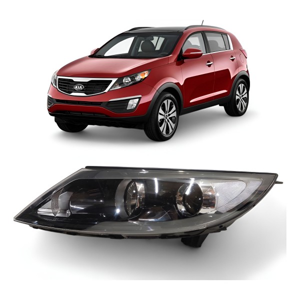 Farol Esquerdo Kia Sportage 2011 2012 2013 2014 2015 Sem Led