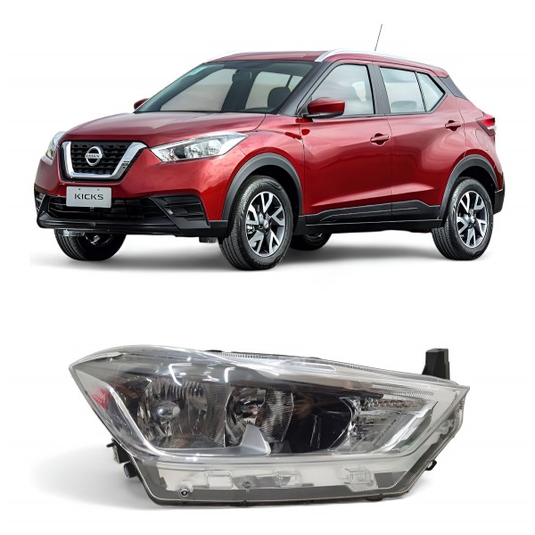 Farol Direito Nissan Kicks 2017 2018 2019 2020 Sem Led Orig