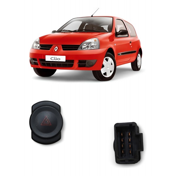 Botão Pisca Alerta Renault Clio 2008 2009 2010 2011 A 2014