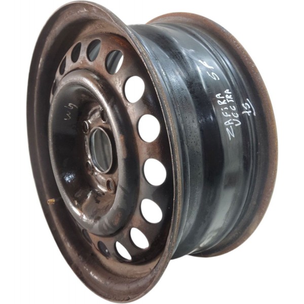 Roda Ferro Aro 15 Gm Vectra Zafira Omega 5 Furos Original Preto