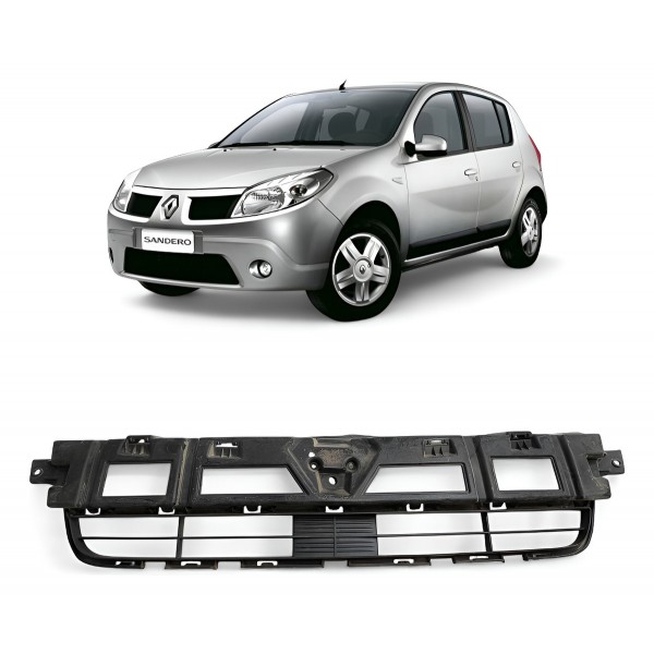 Grade Frontal Parachoque Dianteiro Renault Sandero 2002 2014