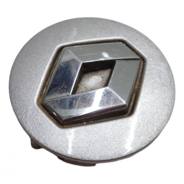 Calota Roda Central Sandero Logan Duster Symbol Captur Cinza